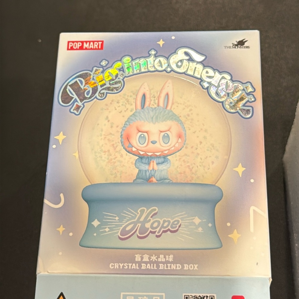 Pop Mart Big into Energy light up Snow Globe Crystal Ball - LUCK - NEW confirmed
